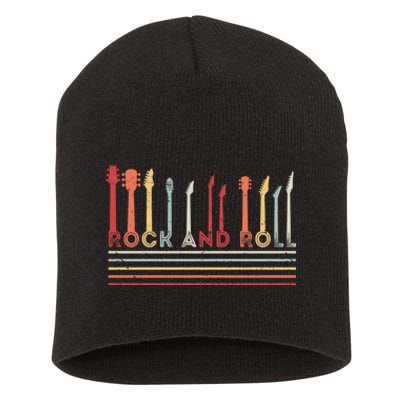 Rock And Roll Vintage Design Concert Band Rock Music Lover Gift Short Acrylic Beanie