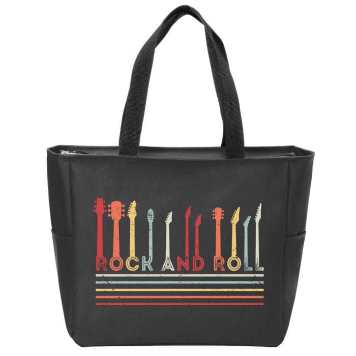 Rock And Roll Vintage Design Concert Band Rock Music Lover Gift Zip Tote Bag