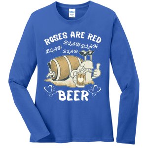 Roses Are Red Blah Beer Funny Valentines Day Ing Gift Cute Gift Ladies Long Sleeve Shirt