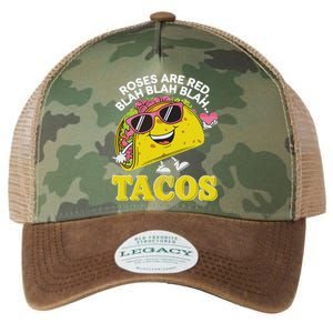 Roses Are Red Blah Tacos Valentine Day Food Lover Legacy Tie Dye Trucker Hat