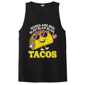 Roses Are Red Blah Tacos Valentine Day Food Lover PosiCharge Competitor Tank