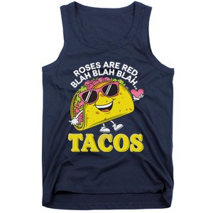 Roses Are Red Blah Tacos Valentine Day Food Lover Tank Top