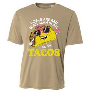 Roses Are Red Blah Tacos Valentine Day Food Lover Cooling Performance Crew T-Shirt