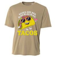 Roses Are Red Blah Tacos Valentine Day Food Lover Cooling Performance Crew T-Shirt