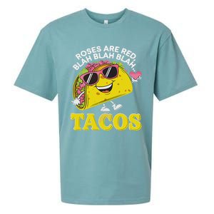 Roses Are Red Blah Tacos Valentine Day Food Lover Sueded Cloud Jersey T-Shirt