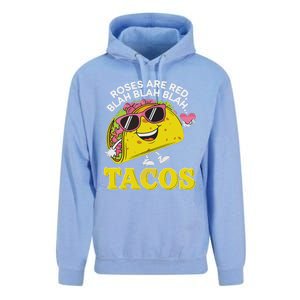 Roses Are Red Blah Tacos Valentine Day Food Lover Unisex Surf Hoodie