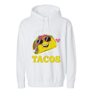 Roses Are Red Blah Tacos Valentine Day Food Lover Garment-Dyed Fleece Hoodie