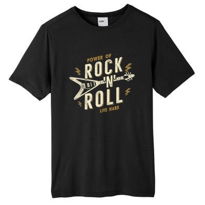 Rock And Roll Vintage Guitar Retro Music Lover Souvenir Tall Fusion ChromaSoft Performance T-Shirt