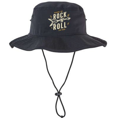 Rock And Roll Vintage Guitar Retro Music Lover Souvenir Legacy Cool Fit Booney Bucket Hat