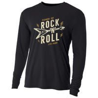 Rock And Roll Vintage Guitar Retro Music Lover Souvenir Cooling Performance Long Sleeve Crew