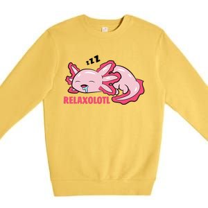 Relaxolotl Axolotls Premium Crewneck Sweatshirt