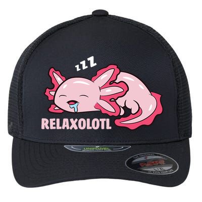 Relaxolotl Axolotls Flexfit Unipanel Trucker Cap