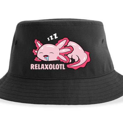 Relaxolotl Axolotls Sustainable Bucket Hat