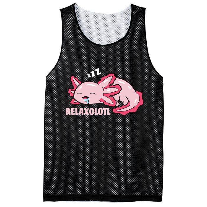 Relaxolotl Axolotls Mesh Reversible Basketball Jersey Tank