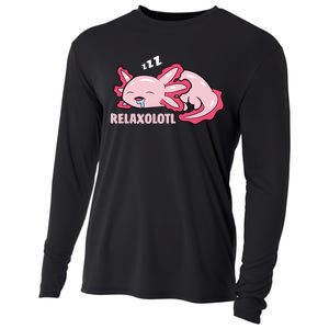 Relaxolotl Axolotls Cooling Performance Long Sleeve Crew