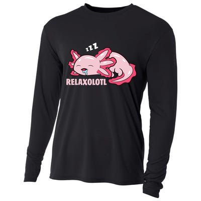 Relaxolotl Axolotls Cooling Performance Long Sleeve Crew