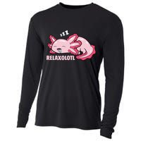 Relaxolotl Axolotls Cooling Performance Long Sleeve Crew