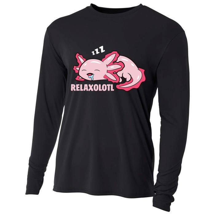 Relaxolotl Axolotls Cooling Performance Long Sleeve Crew