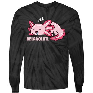 Relaxolotl Axolotls Tie-Dye Long Sleeve Shirt