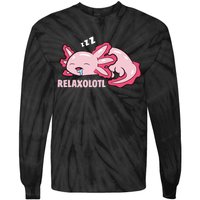 Relaxolotl Axolotls Tie-Dye Long Sleeve Shirt