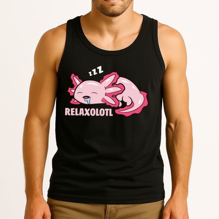 Relaxolotl Axolotls Tank Top