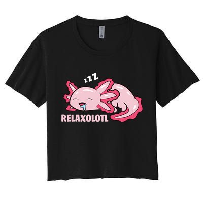 Relaxolotl Axolotls Crop Top