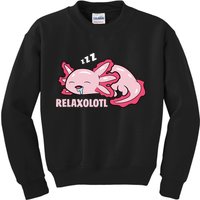 Relaxolotl Axolotls Kids Sweatshirt