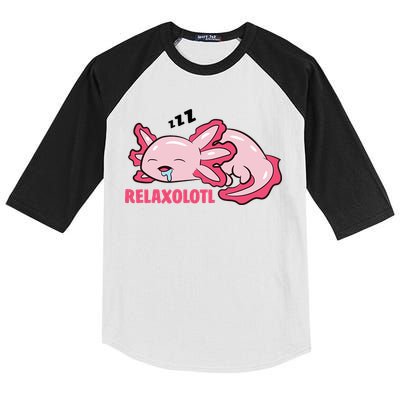 Relaxolotl Axolotls Kids Colorblock Raglan Jersey