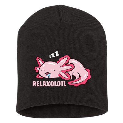 Relaxolotl Axolotls Short Acrylic Beanie