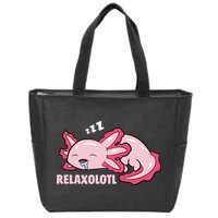 Relaxolotl Axolotls Zip Tote Bag