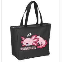 Relaxolotl Axolotls Zip Tote Bag