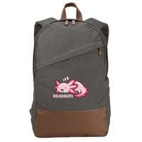 Relaxolotl Axolotls Cotton Canvas Backpack