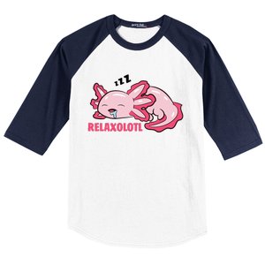 Relaxolotl Axolotls Baseball Sleeve Shirt