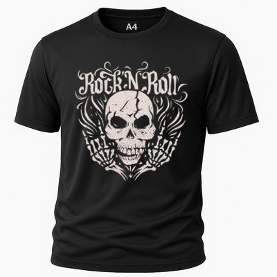 Rock And Roll Skeleton Hand Cooling Performance Crew T-Shirt