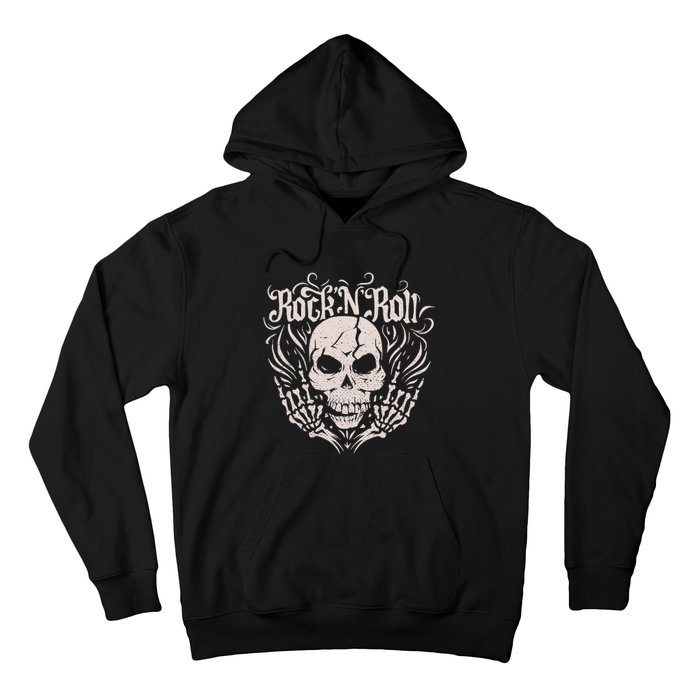 Rock And Roll Skeleton Hand Hoodie