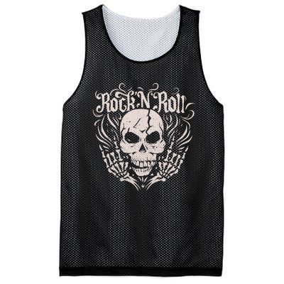 Rock And Roll Skeleton Hand Mesh Reversible Basketball Jersey Tank