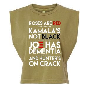 Roses Are Red Kamalas Not Black Joe Has Dementia Garment-Dyed Women's Muscle Tee