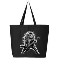 Rock And Roll Cat Playing Guitar 25L Jumbo Tote