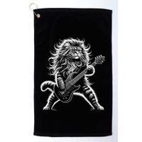 Rock And Roll Cat Playing Guitar Golf Towel