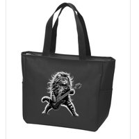 Rock And Roll Cat Playing Guitar Zip Tote Bag
