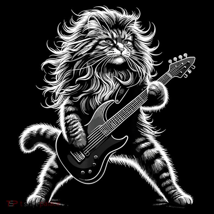 Rock And Roll Cat Playing Guitar Zip Tote Bag