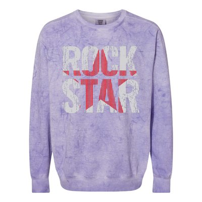 Rock And Roll Star Colorblast Crewneck Sweatshirt