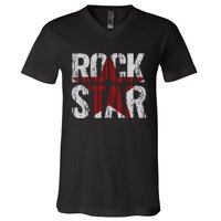 Rock And Roll Star V-Neck T-Shirt