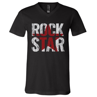 Rock And Roll Star V-Neck T-Shirt