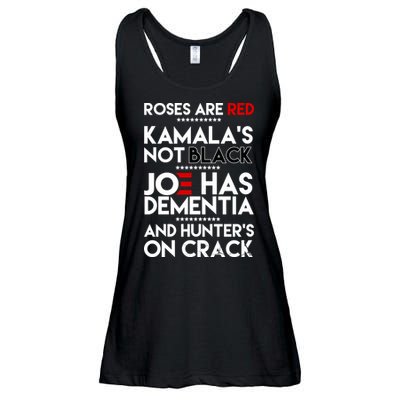 Roses Are Red Kamala's Not Black Joe Has Dementia And Hunters On Crack Ladies Essential Flowy Tank