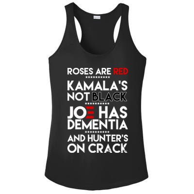 Roses Are Red Kamala's Not Black Joe Has Dementia And Hunters On Crack Ladies PosiCharge Competitor Racerback Tank