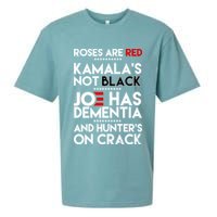 Roses Are Red Kamala's Not Black Joe Has Dementia And Hunters On Crack Sueded Cloud Jersey T-Shirt