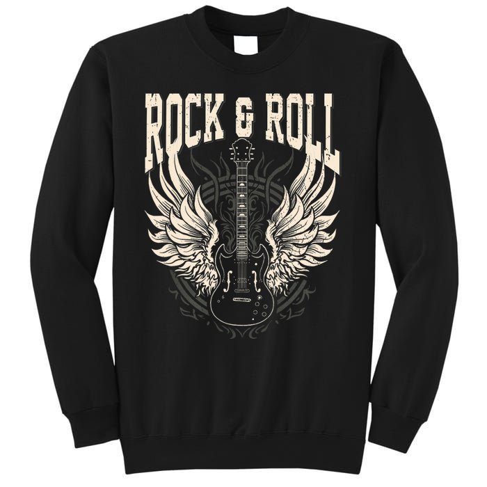 Rock And Roll Lover Gifts Cool Electric Guitar Concert Band Sweatshirt