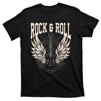 Rock And Roll Lover Gifts Cool Electric Guitar Concert Band T-Shirt