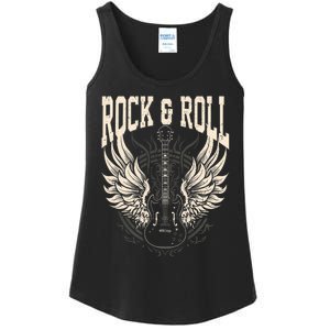 Rock And Roll Lover Gifts Cool Electric Guitar Concert Band Ladies Essential Tank